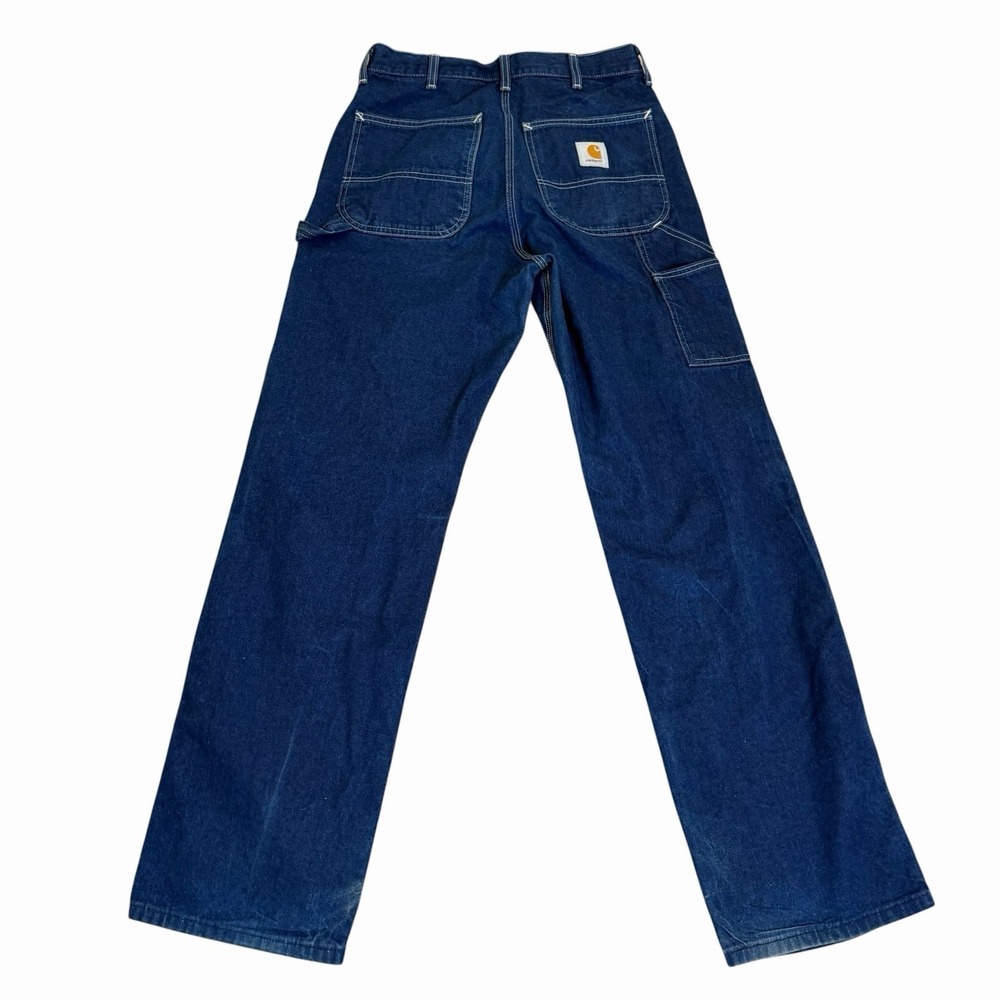VTG Carhartt B95 Carpenter Jeans USA Made Dark Wash Denim 30x32 RN14806 (32x34)